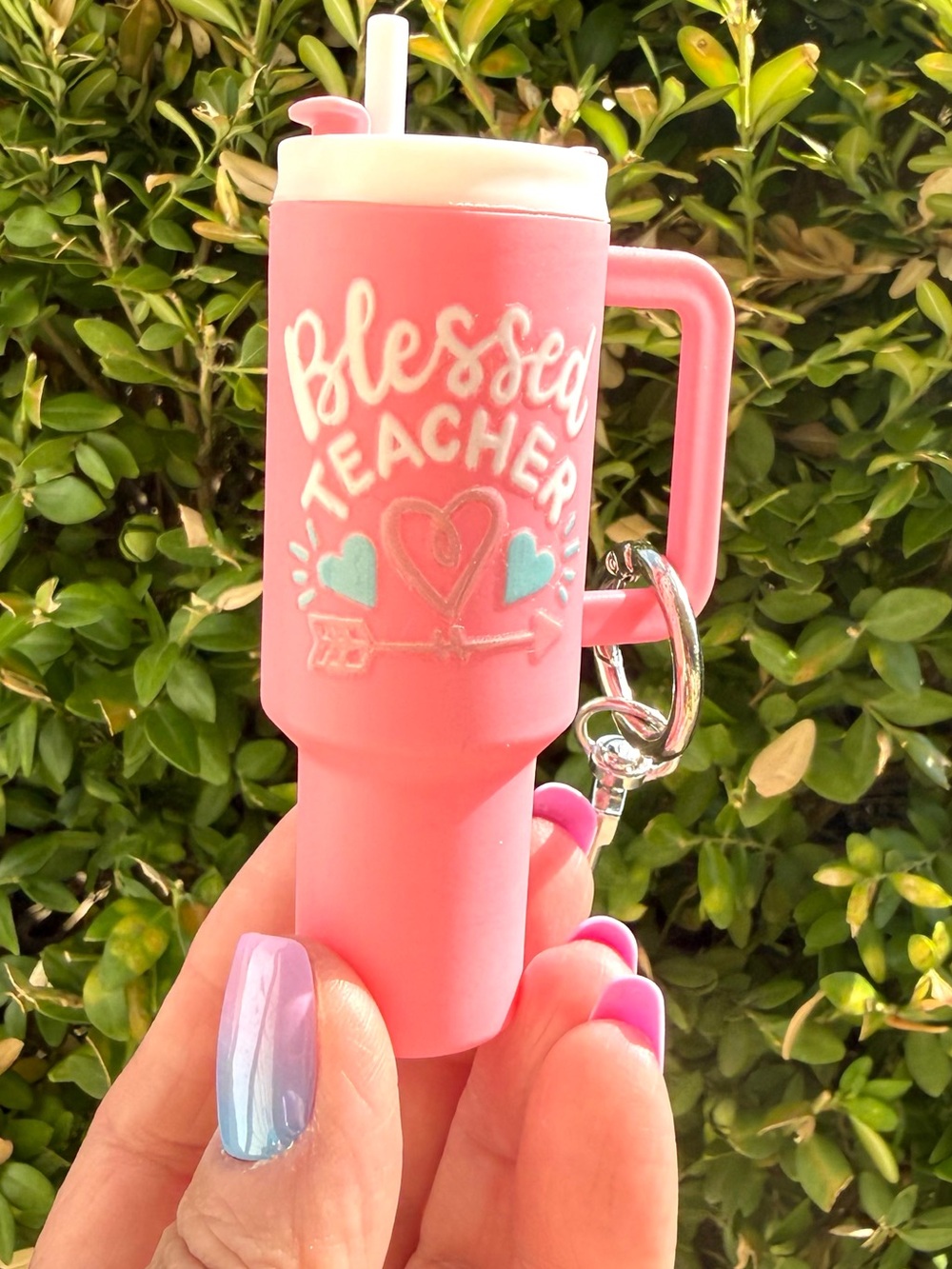 Keychain lip balm holder Stanley-inspired water bottle replica gift idea